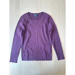 J Crew Supersculpt Ribbed Sweater Maroon Burgundy XS 2163